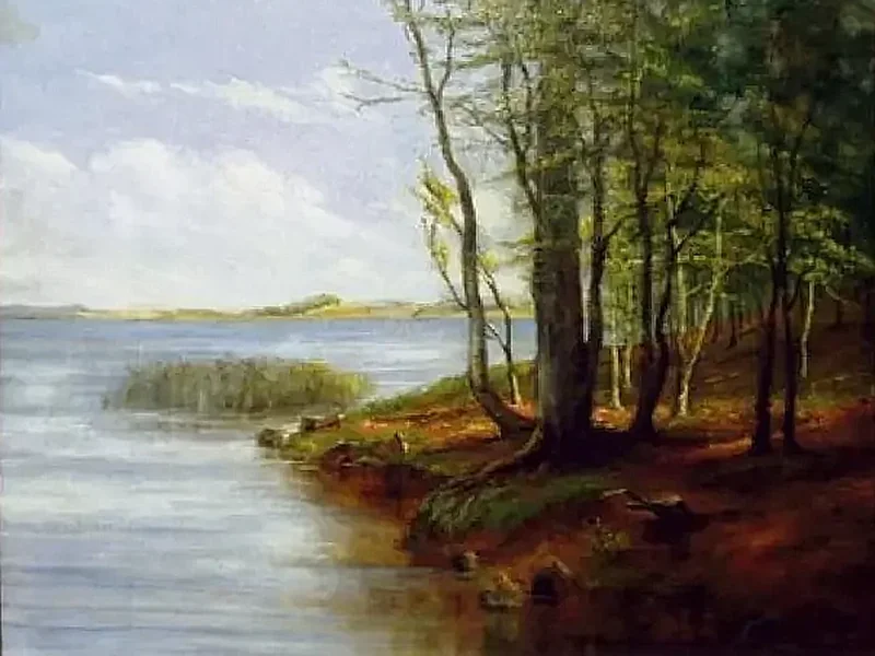 1859-Wilhelmine Wrage - A Dieksee, vicino a Malente